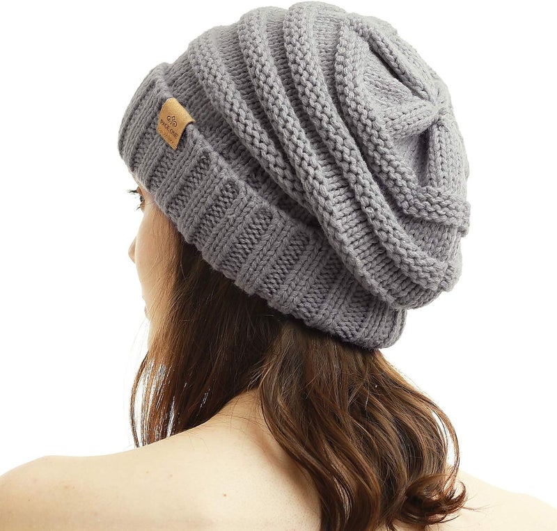 PAGE ONE Womens Winter Beanie Warm Cable Knit Hat Style Stretch Trendy Ribbed Chunky Cap - Image 2